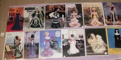 37 PATTERNS CROCHET FASHION DOLLS BOOK NUN CRAFTS 2 LB #16