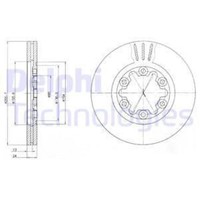 Delphi 2X Bremsscheibe Vorne Ø256 Mm BelüFtet FüR Ford Ranger Tu_ 2.5 TD 4X4