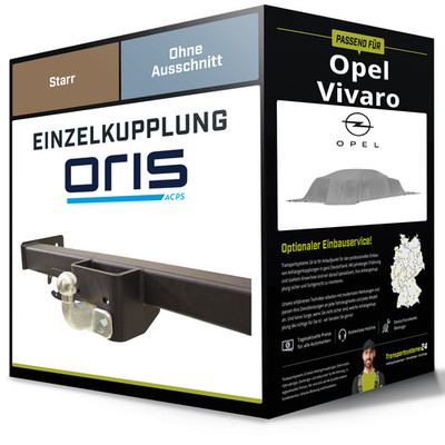 Starre Anhängerkupplung für OPEL Vivaro 10.2006-07.2014 A Typ J7/ F7/ X83 Oris