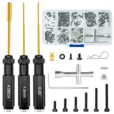 OGRC Steel Screws Set RC Tool Kit with 3 PCS Hex Screwdriver 0.05'' 1.5mm Hex...