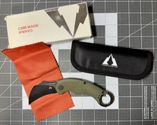 CMB Falcon CMB-C01G Karambit AUS-10 PVD Blade Green G10 Liner Lock