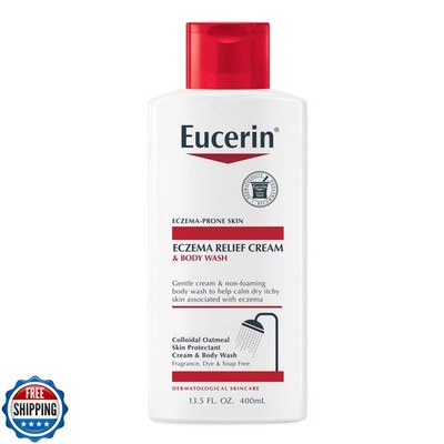 Eucerin Eczema Relief Cream Body Wash, Eczema Body Wash with Colloidal Oatmea