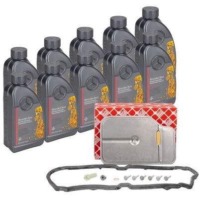 febi Getriebefilter Satz + 10L ORIGINAL Getriebeöl für MERCEDES 7-Gang 722.9