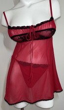 Victoria  s Secret Vintage Y2K Sheer 100 Silk Set M Nightgown Babydoll Milkmaid