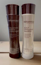NEW Keranique Scalp Stimulating Shampoo and Keratin Conditioner 12 oz Each