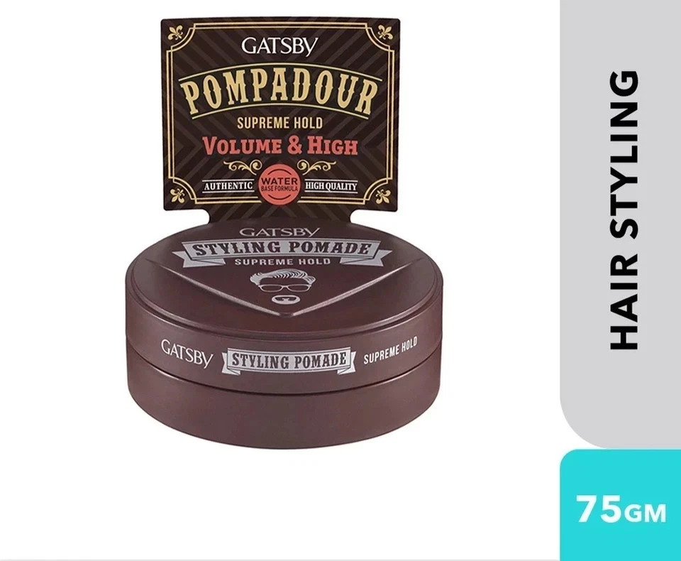 GATSBY Styling Pomade Supreme Hold 75 g - Cera y aseo para cabello de hombre de sujeción fuerte Foto 2 de 4