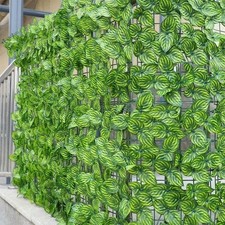 Artificial Green Leaf Fence Panel 1M/3M Privacy Screen Garden Balcony