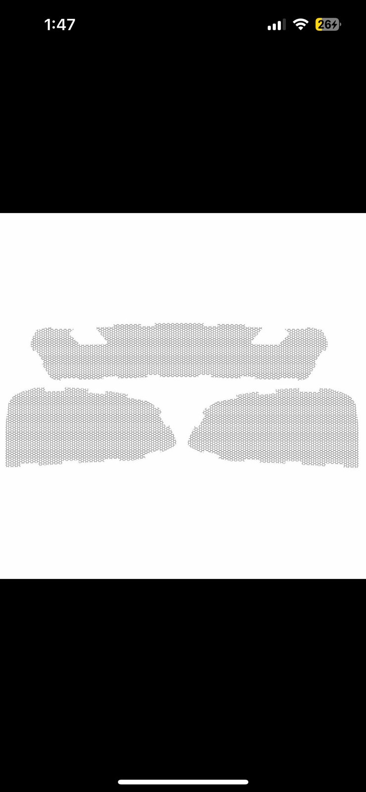 CCG MESH GRILL 3 PIECE KIT FOR A 2019 CHEVROLET CORVETTE ZR1 GRILLE GLOSS BLACK