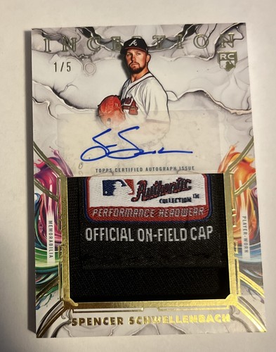2025 Topps Inception SPENCER SCHWELLENBACH JUMBO HAT PATCH AUTO 1/5 RC LOGOMAN