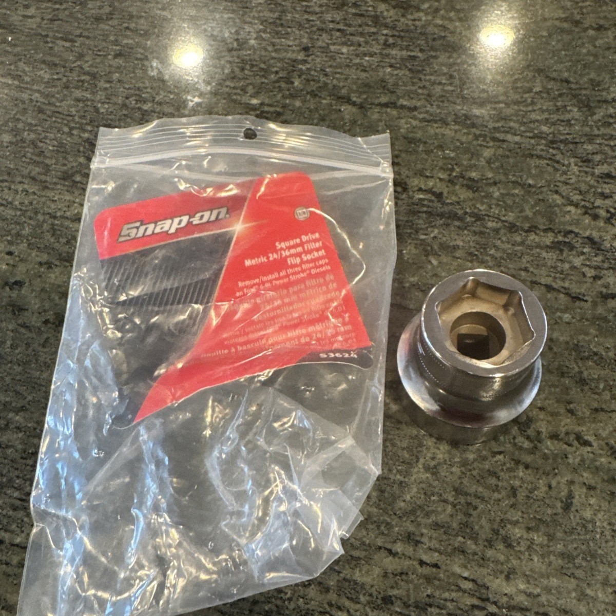 Snap-On s3624 3/8” drive square drive metric 24/36mm filter flip