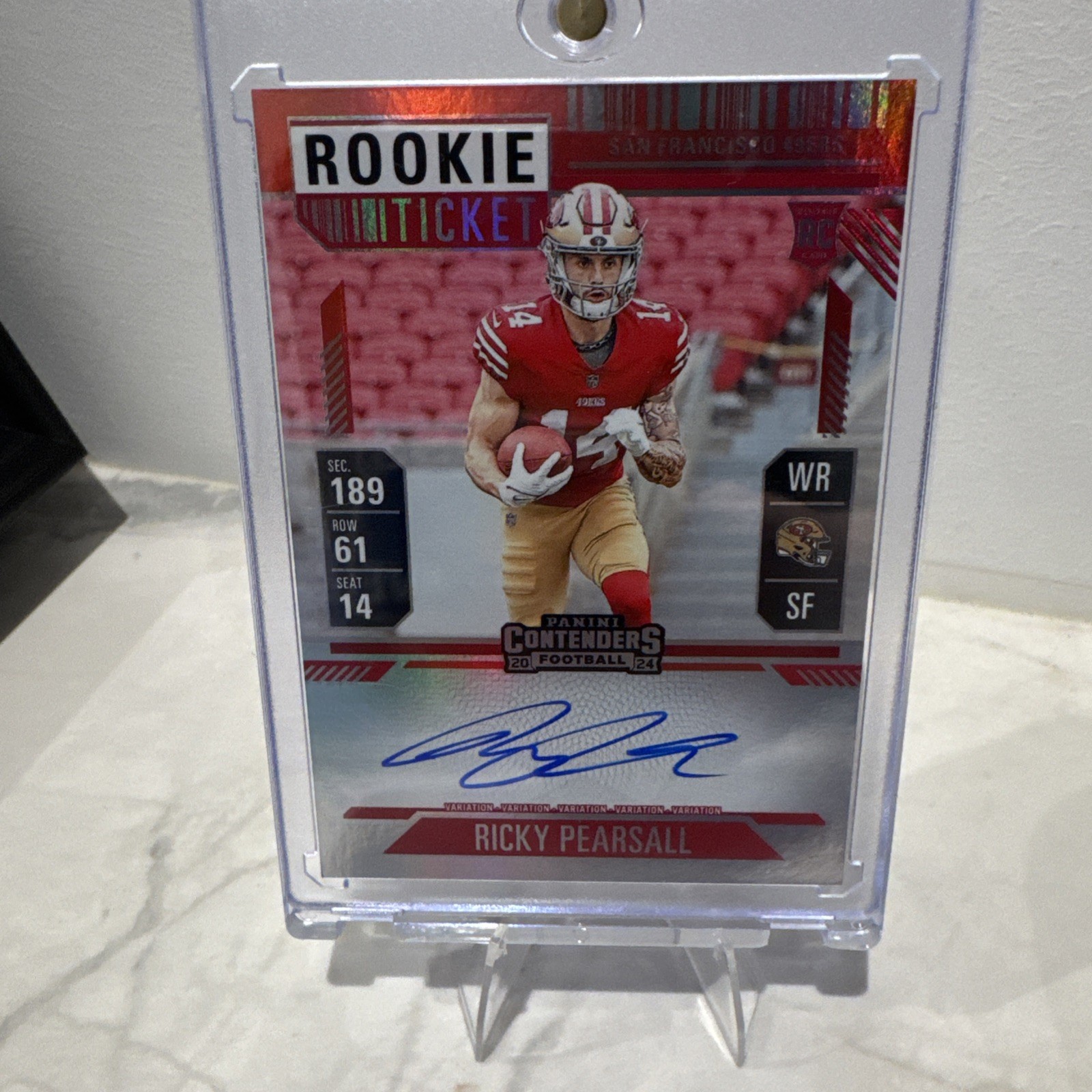 2024 Panini Contenders - Rookie Ticket RPS Variation Ricky Pearsall #109