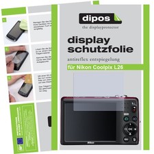 2x protective film for Nikon Coolpix L26 anti-glare screen protector