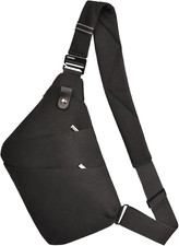 Crossbody Sling Bag, Water-Resistant Anti Theft Chest Pack, Minimalist Commuter