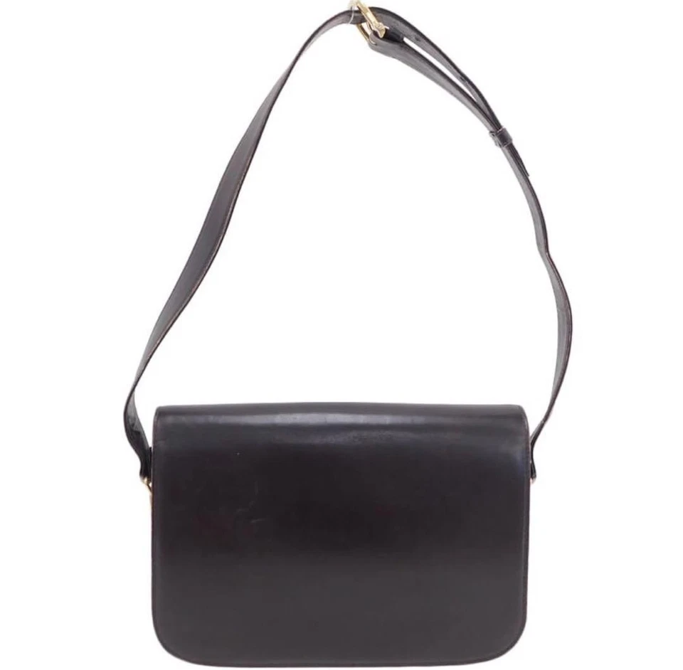 Винтажная коричневая кожаная наплечная сумка CELINE с оборудованием для перевозки лошади - Изображение 2 из 4