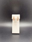 Vtg Gold Tone Channel Set Crystal Baguette Pendant Necklace / Post Earrings Set — photo 4