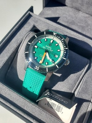 Zodiac Super Sea Wolf 'Sea Foam' Automatic 40mm Dive Watch, Ref. ZO9305, NWT/Box