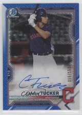 2021 Bowman Mega Box Chrome Mojo Blue Refractor 55/150 Carson Tucker Auto a8r