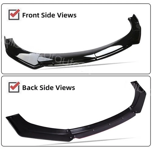 Black Front Bumper Lip Spoiler Splitter Body Kit For Hyundai Santa Fe Veloster - Image 3 of 4