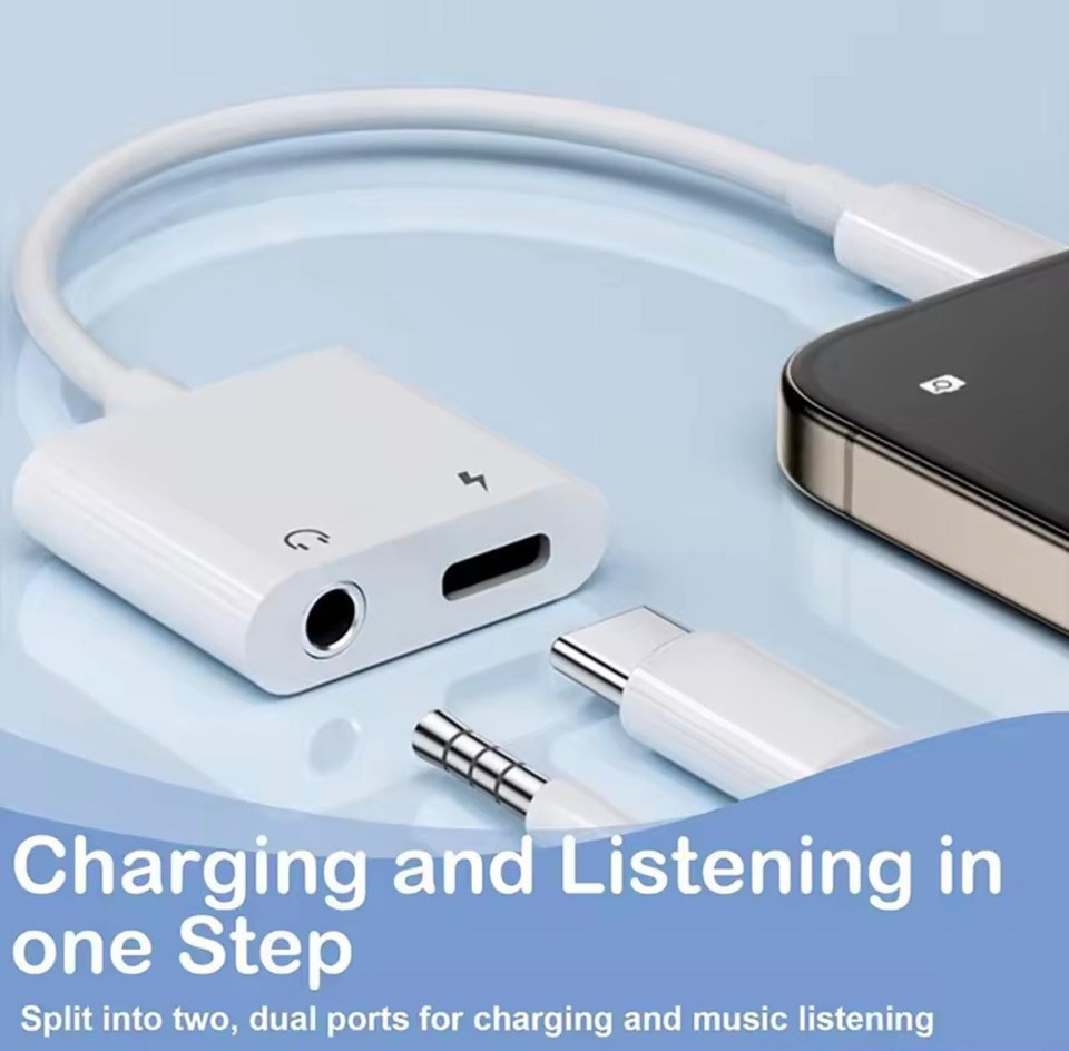 2 in 1 USB-C Adapter with 3.5mm Headphone Jack, Compatible for iPad Pro ...