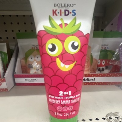 Bolero Kids 2-in-1 Body Wash Raspberry Banana Smoothie 8 fl oz