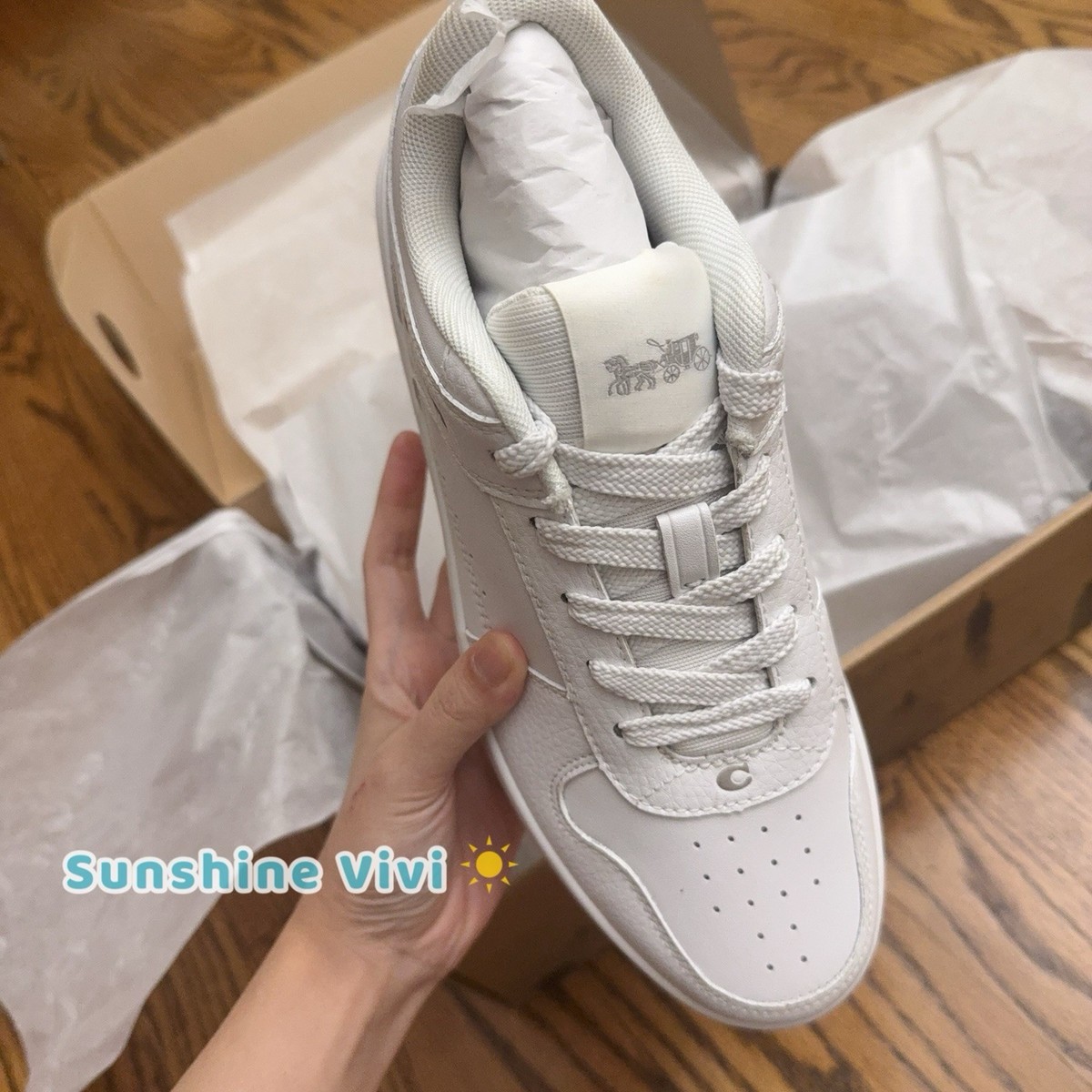 NWT Coach Women's Platform Sneaker In Leather CCN52 Optic White