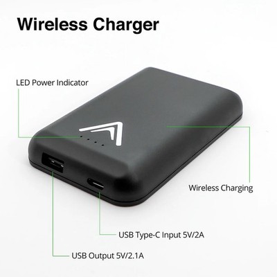 Powerful 5000mAh Power Bank with a USB Type-C Cable to charge the bank