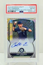 2023 BOWMAN DRAFT - COLT EMERSON HTA CHOICE AUTO 10/150 1ST BOWMAN CDA-CE PSA-8 