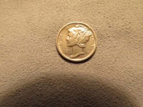 1938 D Mercury Dime. BU