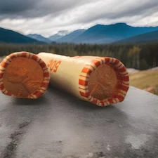 (2x) 2025 P/D Lincoln Shield Cent Penny 2 Sealed Bank Rolls 100 Coins, FREE SHIP