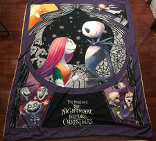 THE NIGHTMARE BEFORE CHRISTMAS DUVET COVER TWIN SIZE PURLE BEIGE DISNEY
