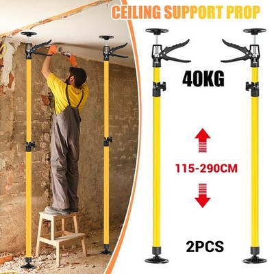 Support Plaster 2X 115-290CM Adjustable Drywall Plasterboard Builder Ceiling Easy ...