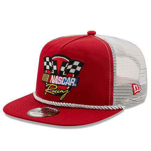 Men's New Era Red/White NASCAR Golfer Snapback Adjustable Hat