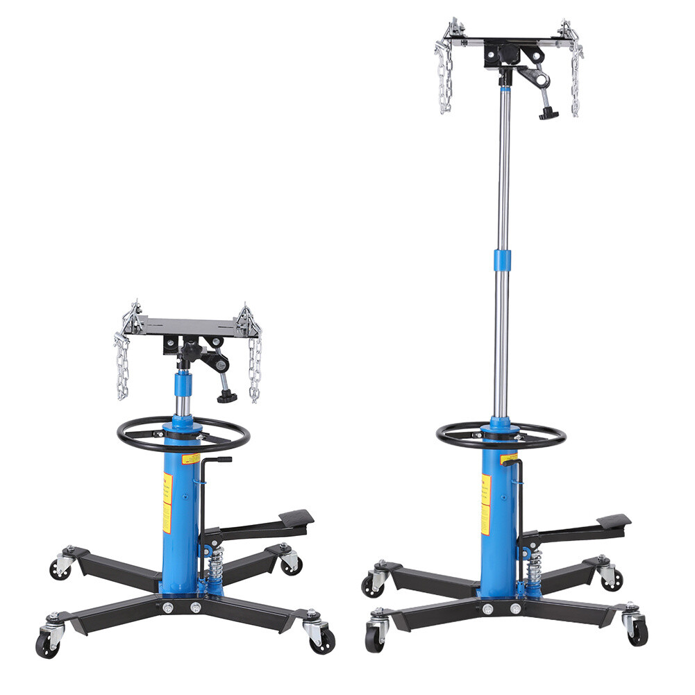2 Stage Telescopic Hydraulic Transmission Jack w/Swivel Wheel Lift