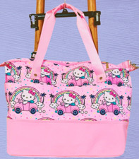 Sanrio Hello Kitty Pink Duffle Travel Bag Paradise Theme Bioworld Weekender Tote