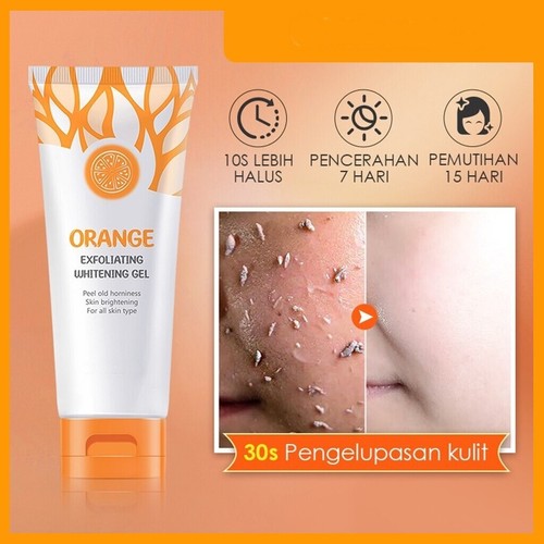 Orange Exfoliating Gel Scrub Face Body Smooth Remove Dryness Facial Skin 50g - Picture 2 of 20