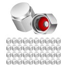 40 pcs - Brass Metal Chrome Valve Caps Tire Valve Stem Caps US Stock A393