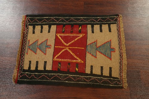 Kilim Geometric Tribal Oriental Area Rug Hand-Woven Wool Home Decor Carpet 2x3 - Picture 8 of 12