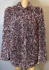 Nwt Byron Lars Beauty Mark 'ameri' Geometric Print Ruffle Coat Sz 6