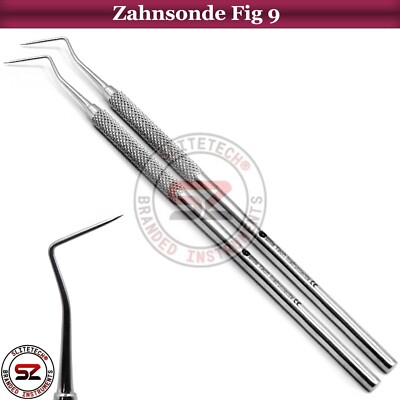 Zahnsonde Fig 9 Zahnsteinentferner Diagnostik Sonde Plakette Kratzer Zahnkratzer