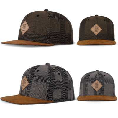 Djinns 6 Panel Snapback Cap Hermecheck Basecap Kappe Check Mütze Logo Patch Neu