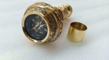 Vintage Compass On Top Brass Designer Style Handle For Wooden Walking Stick