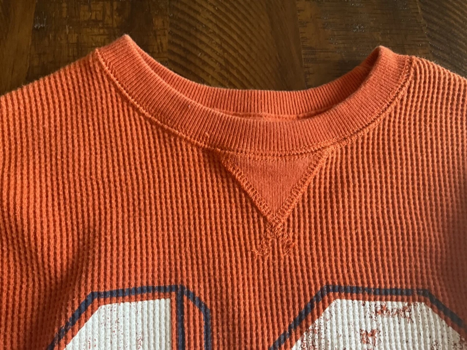 The Children's Place Long Sleeve Orange Thermal Shirt Boys Sze M7/8 Cotton - Image 4 of 4