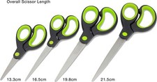 Image of General Purpose Assorted Scissors Pack of 2/3/4/5 Assorted Colours Variety Packs