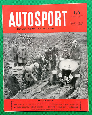 Autosport Nov 30th 1951 Vol 3 No22 - HISTORY of AUTO UNION -CARRERA PANAMERICANA