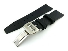 Cinturino/cinturino in gomma/silicone nero 22 mm adatto per orologi IWC AQUATIMER + perni