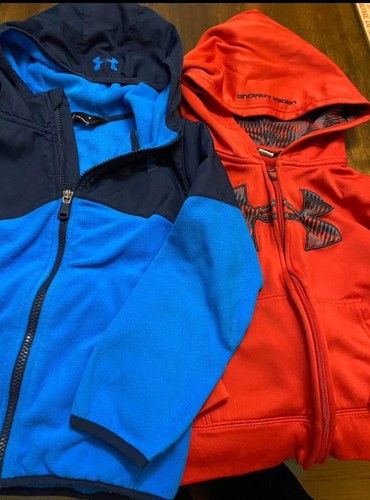 Under Armor Zip Up Jacket Full Zip Lightweight Hoodies Size 6 Lot Of 2.