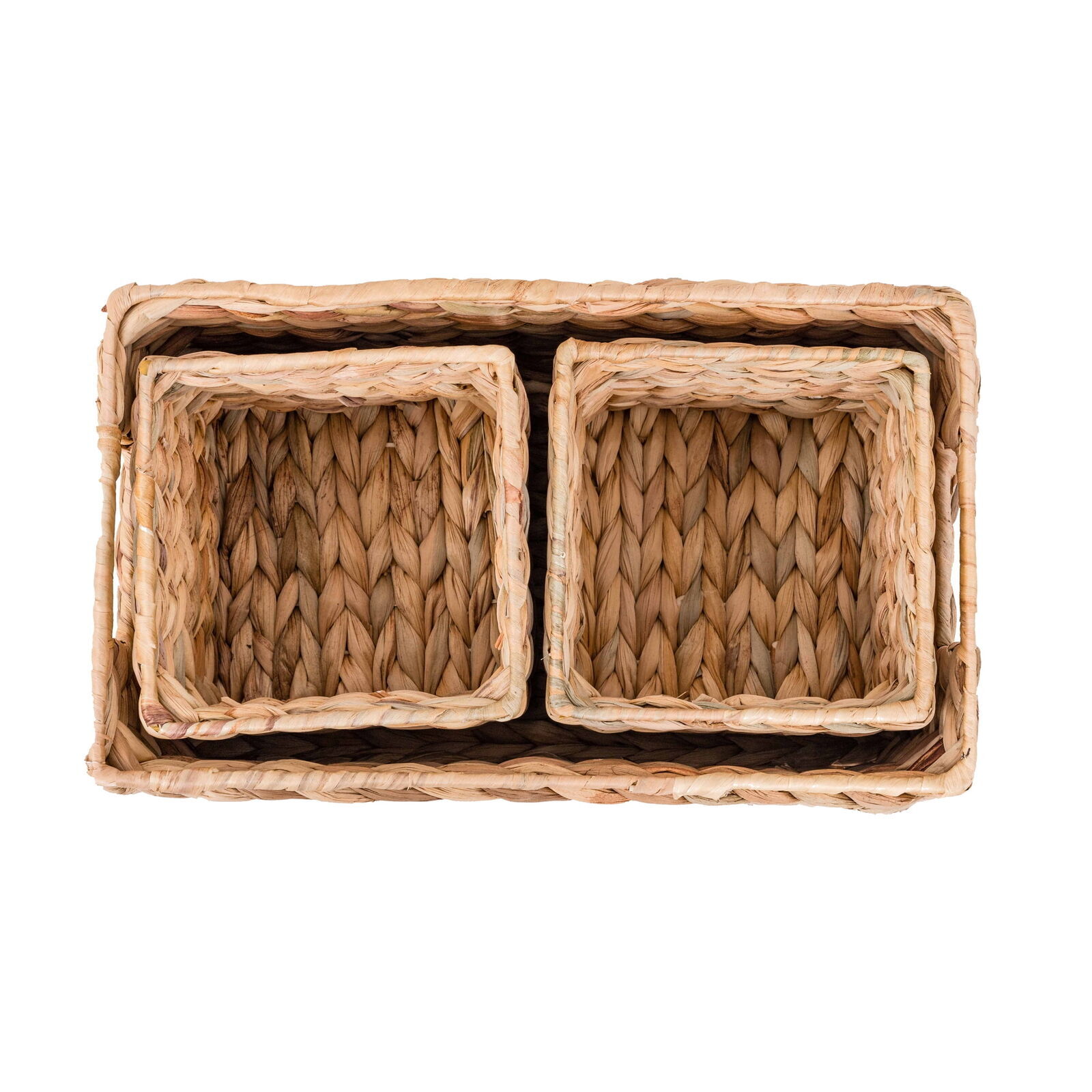 Better Homes & Gardens 3-Piece Woven Natural Water Hyacinth Storage Basket Set