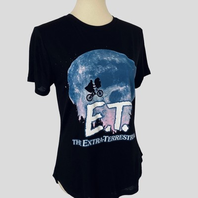 ET Womens Top T Shirt Jrs Large L Extra Terrestrial Movie Lightweight Tee NEW