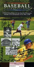 Vin Scully Jsa Coa Signed By 8 Ken Burns Baseball Booklet Certified Autograph