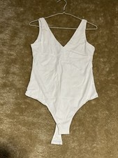 Women s One Piece Bodysuit White Medium